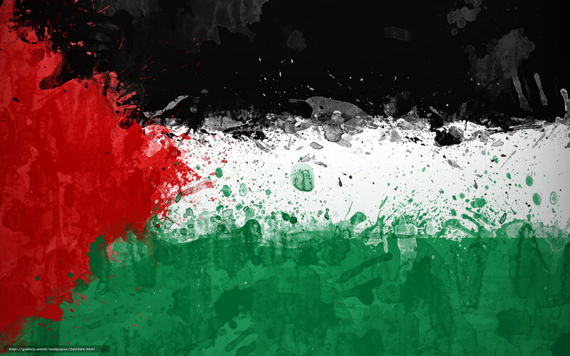 Palestinian Flag Art — Red