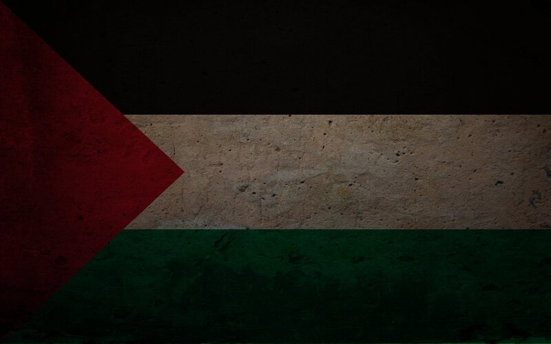 Palestinian flag with distressed texture