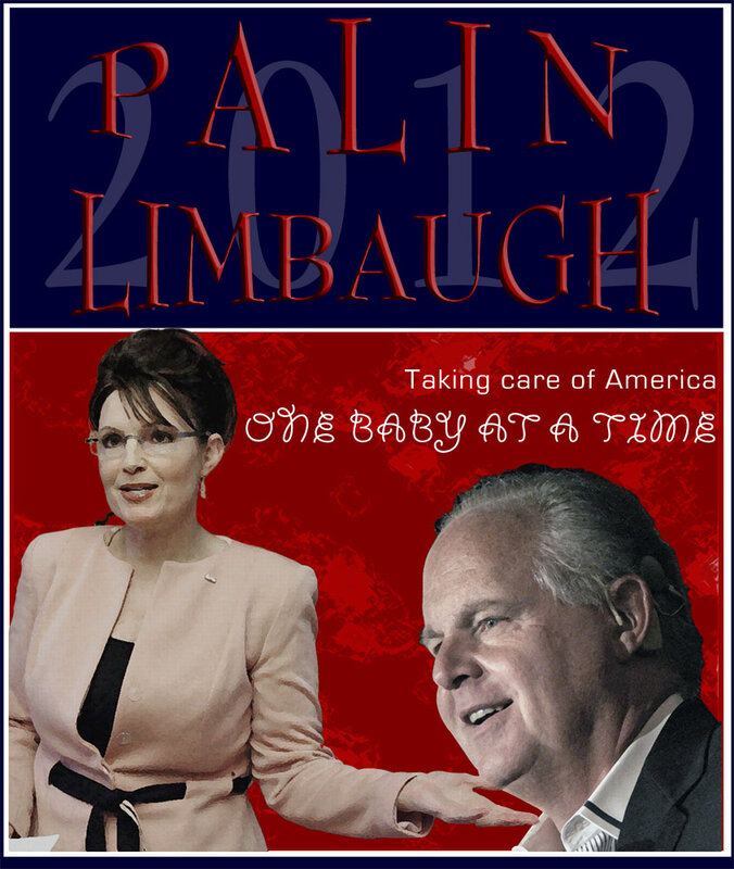 Palin Limbaugh campaign poster