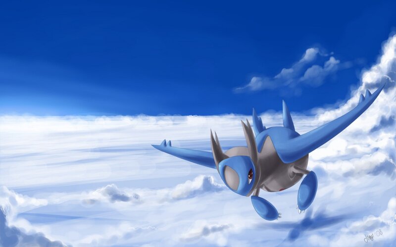 Palkia flying through clouds