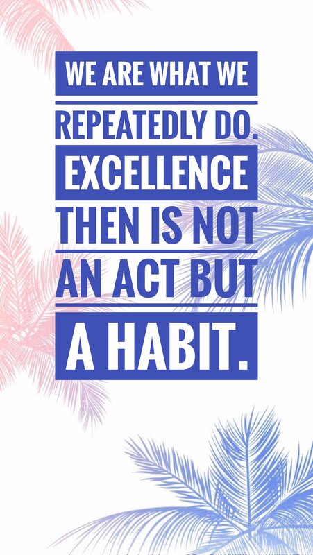 Palm Fronds with Quote