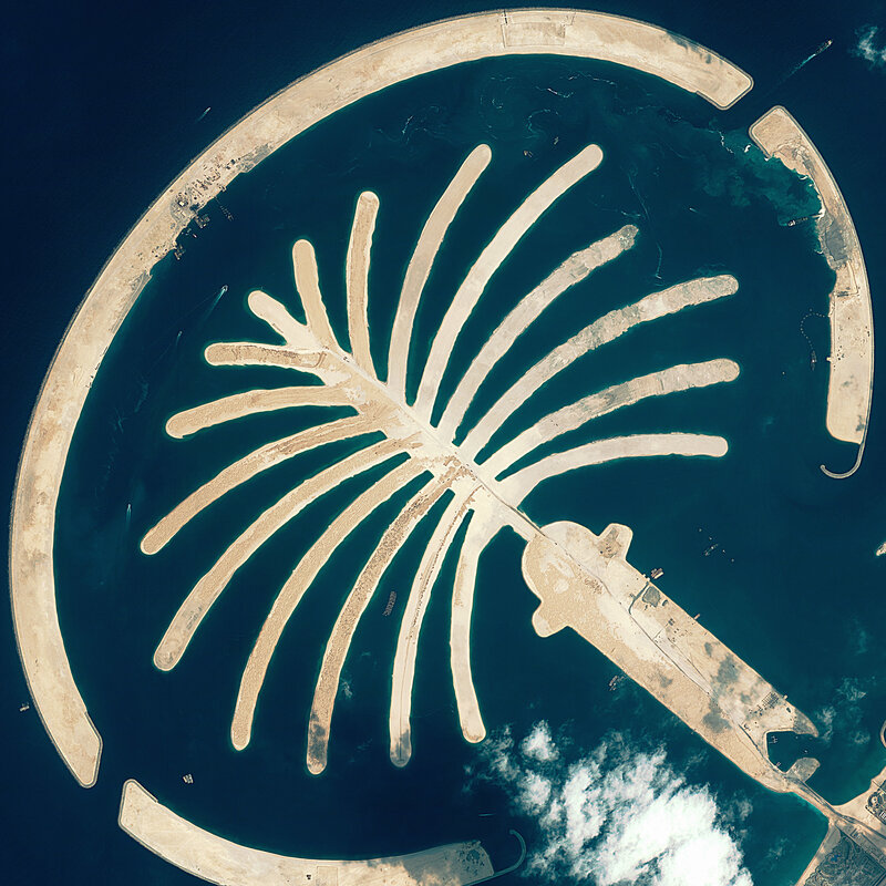 Palm Jumeirah aerial view