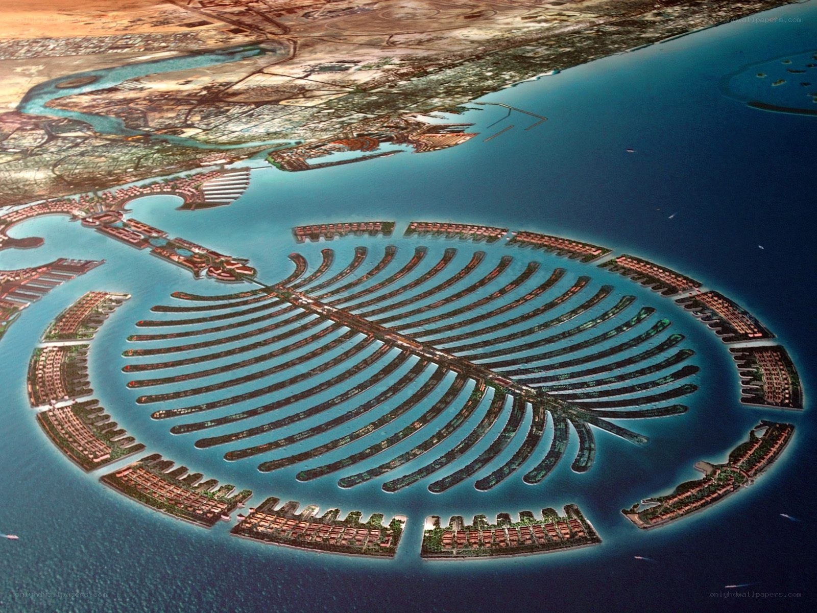 Palm Jumeirah aerial view