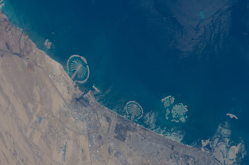 Palm Jumeirah from space