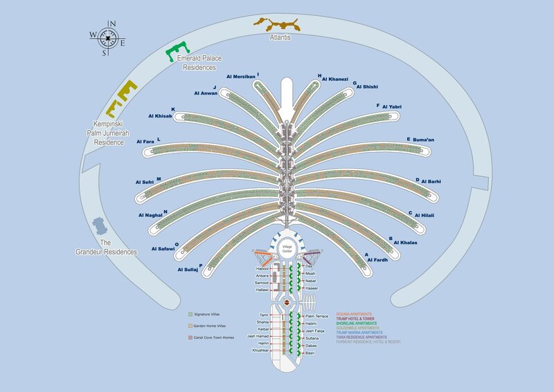 Palm Jumeirah map