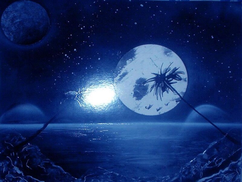 Palm Tree on Alien Planet