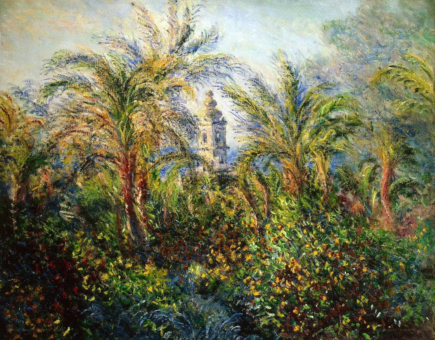 Palm Trees and Church Tower
