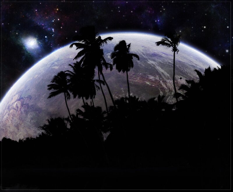 Palm Trees on Alien Planet