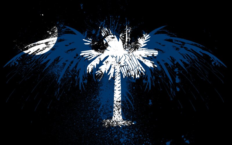 Palmetto Tree and Crescent Moon