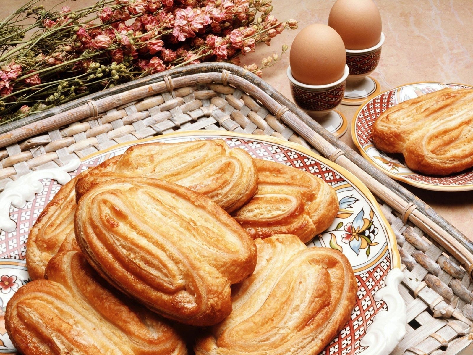 Palmier pastries on a tray