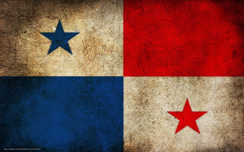 Panama Flag with Stars — Red