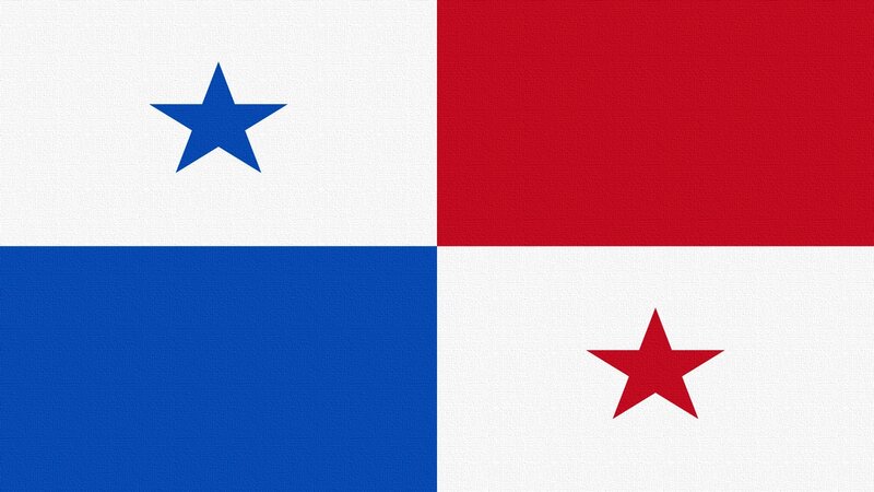 Panama flag with stars