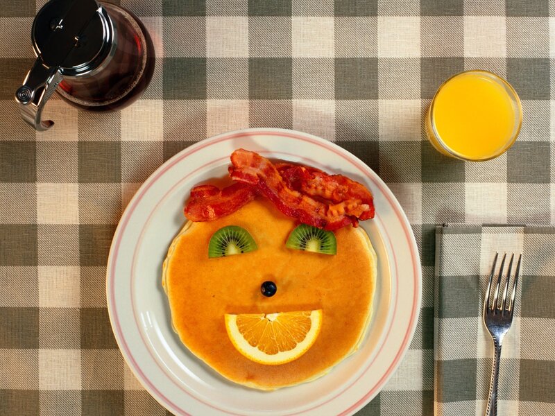 Pancake face breakfast