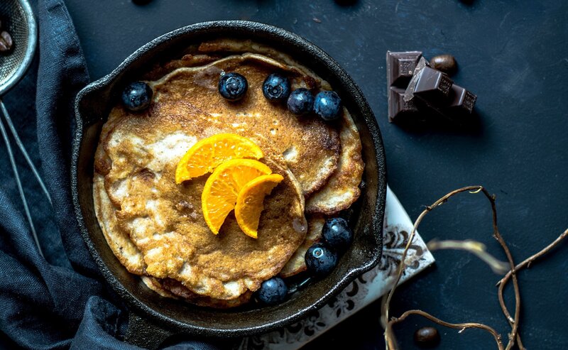 Pancake Stack in Skillet