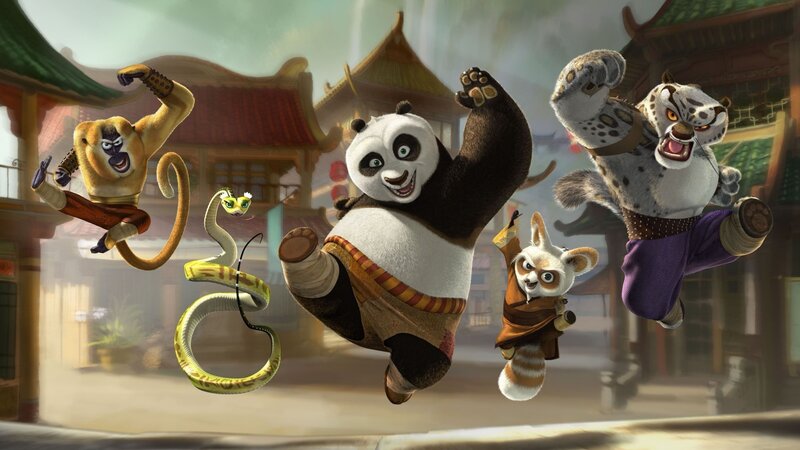 Panda and Animal Warriors — White