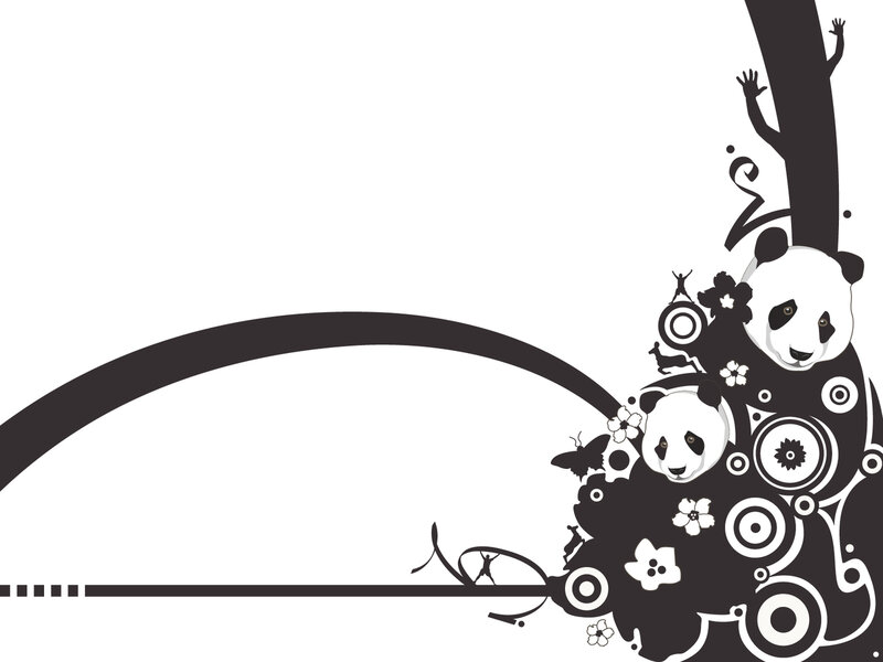panda and nature design