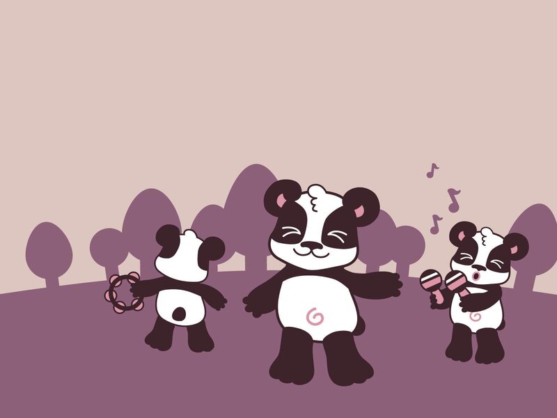 panda band playing music