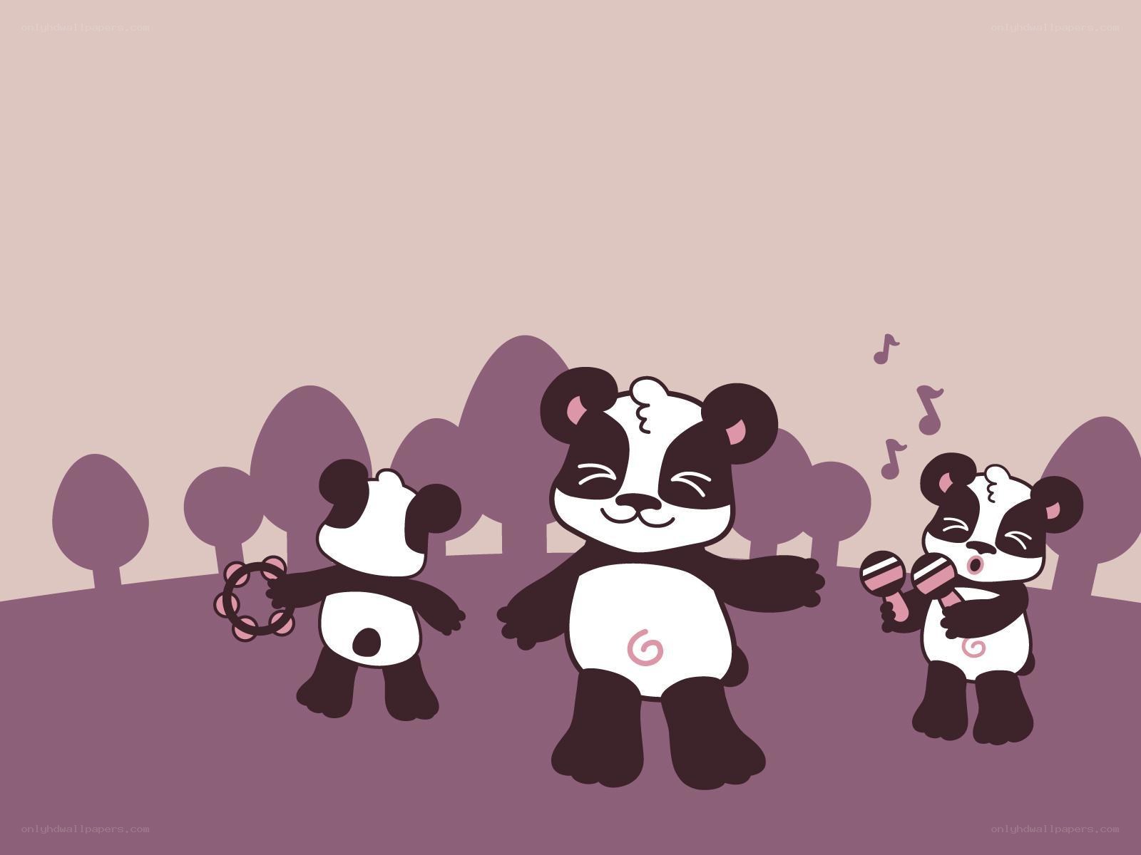 panda band playing music