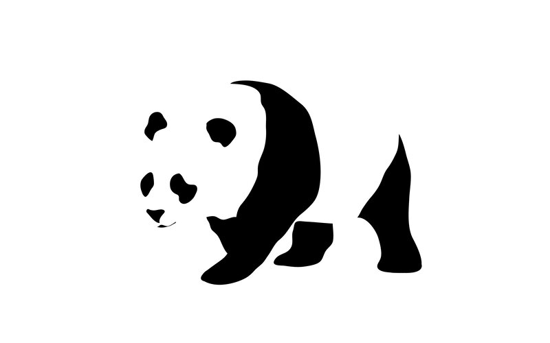 Panda Bear Silhouette