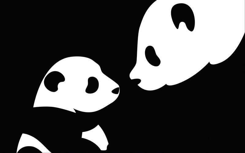 Panda Bear Silhouettes