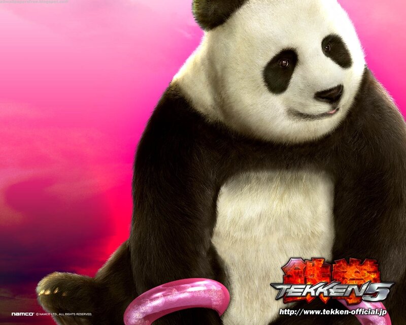 Panda Character — Pink, Dramatic