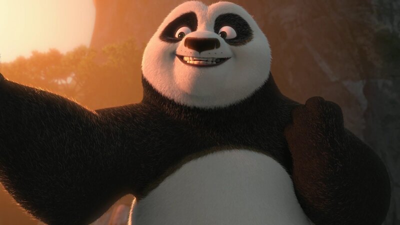 Panda Character — White