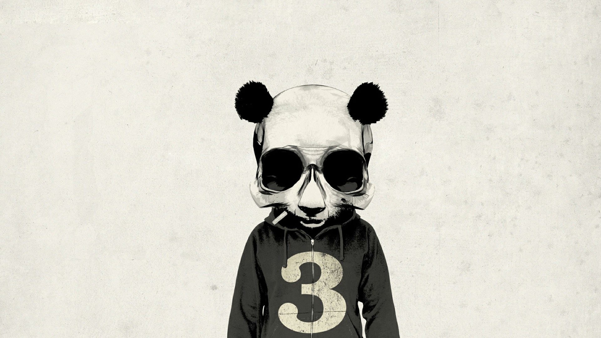panda character with hoodie
