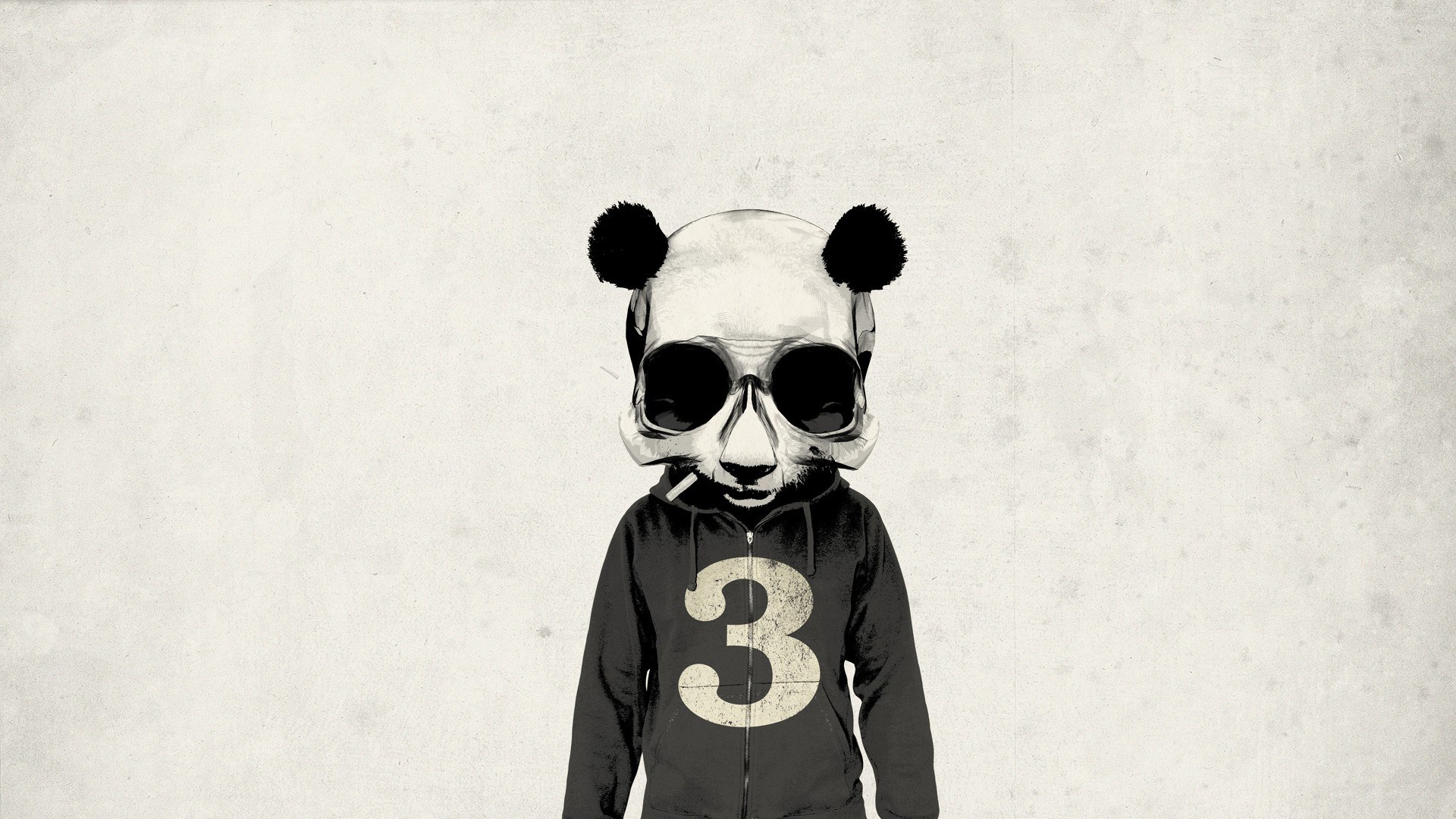 panda character with hoodie