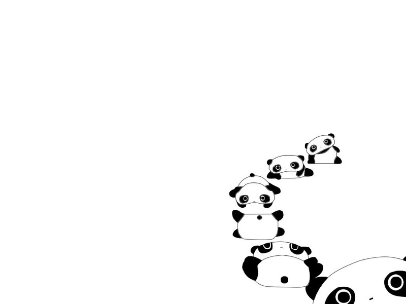 Panda Characters in Line