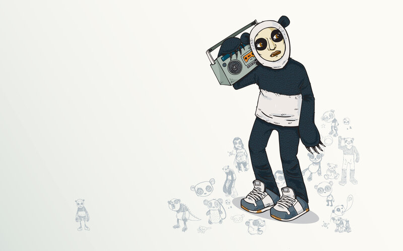 Panda-costumed Person