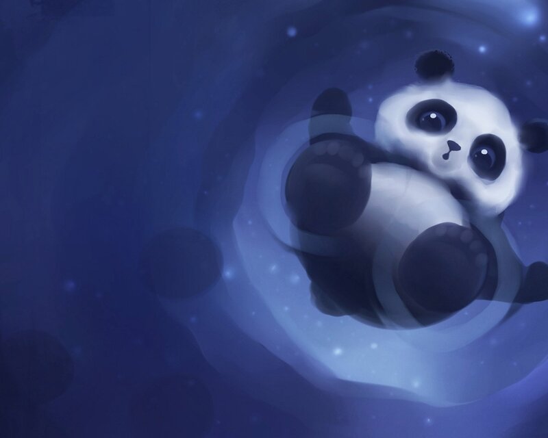 Panda Cub in Space — Blue