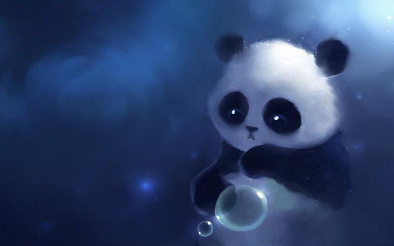 Panda Cub in Water