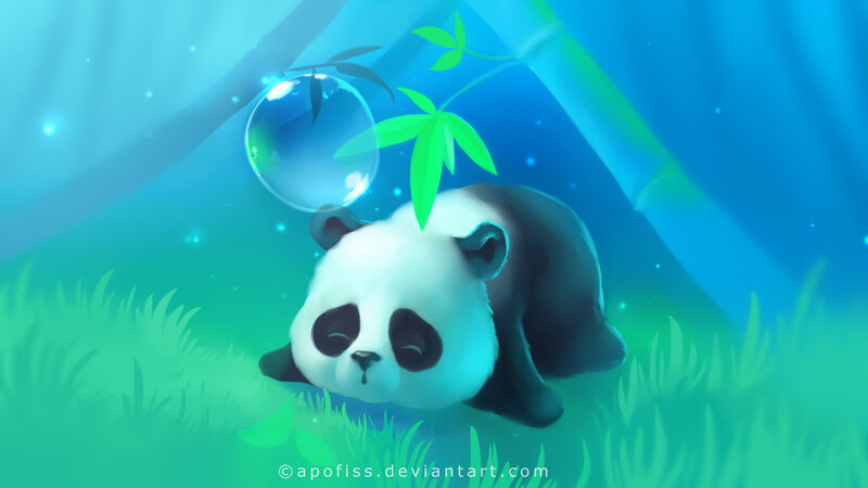 Panda Cub Sleeping