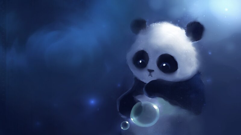 Panda Cub Underwater
