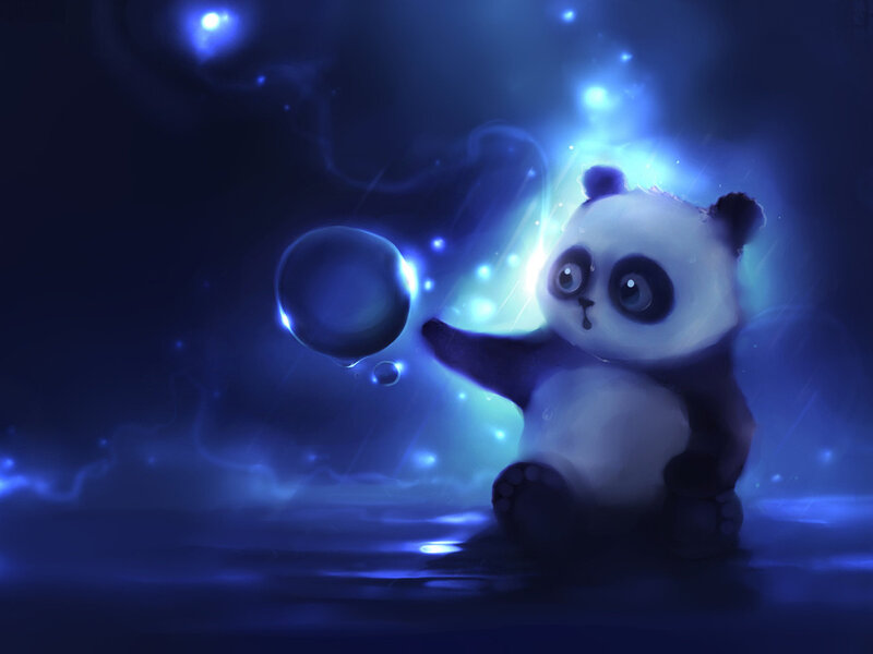 Panda Cub with Bubble