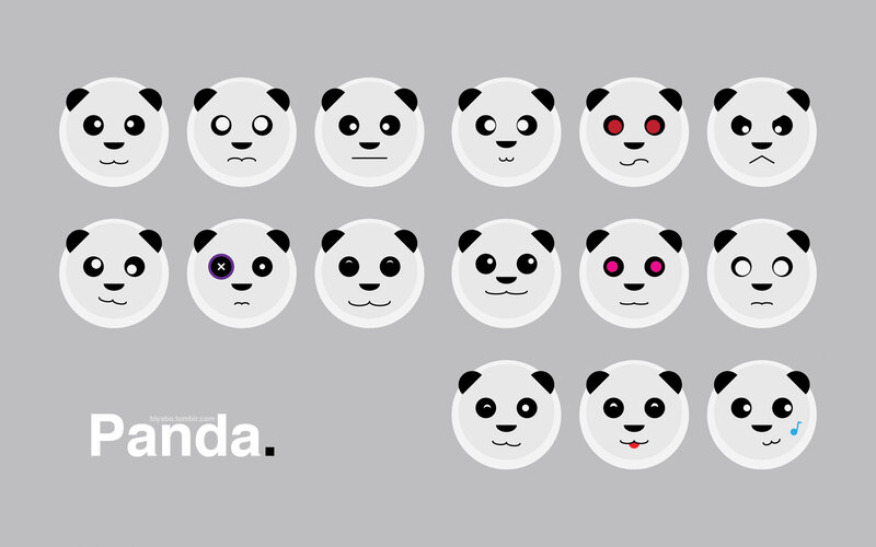 Panda emoji expressions