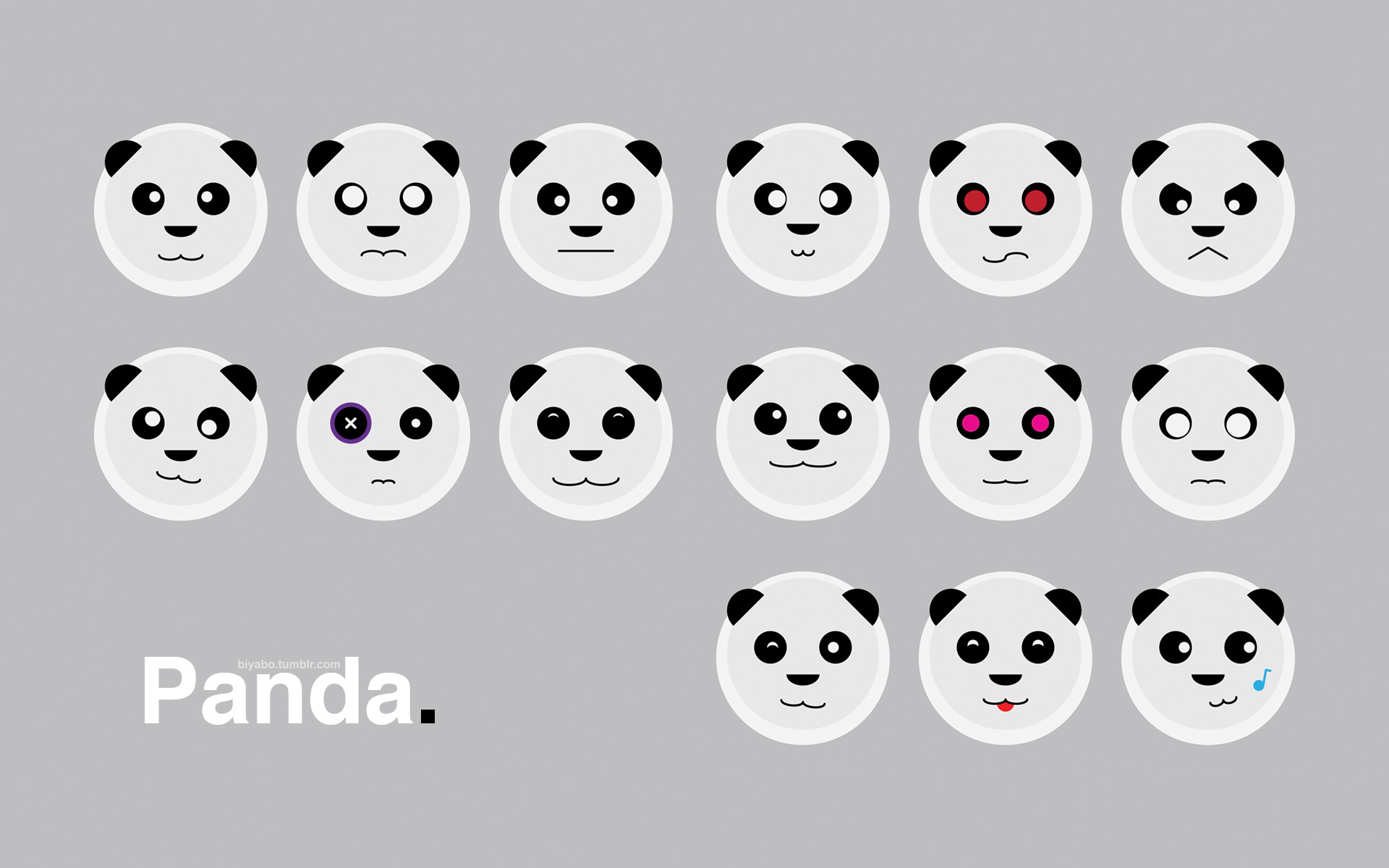 Panda emoji expressions