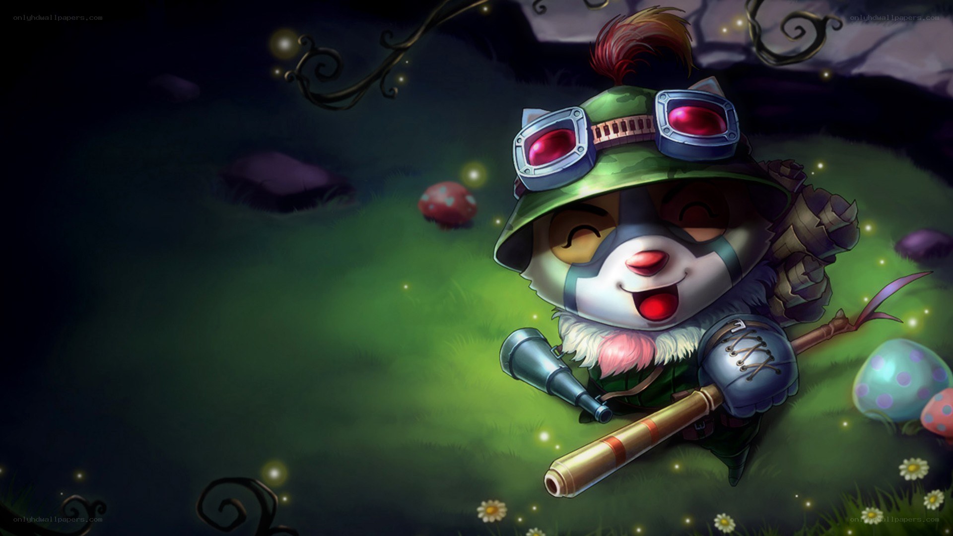 panda explorer in a forest