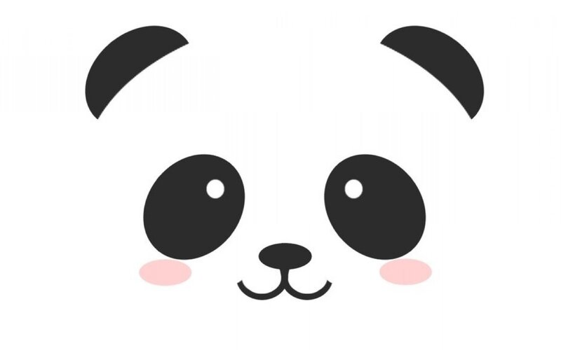 Panda Face — Black