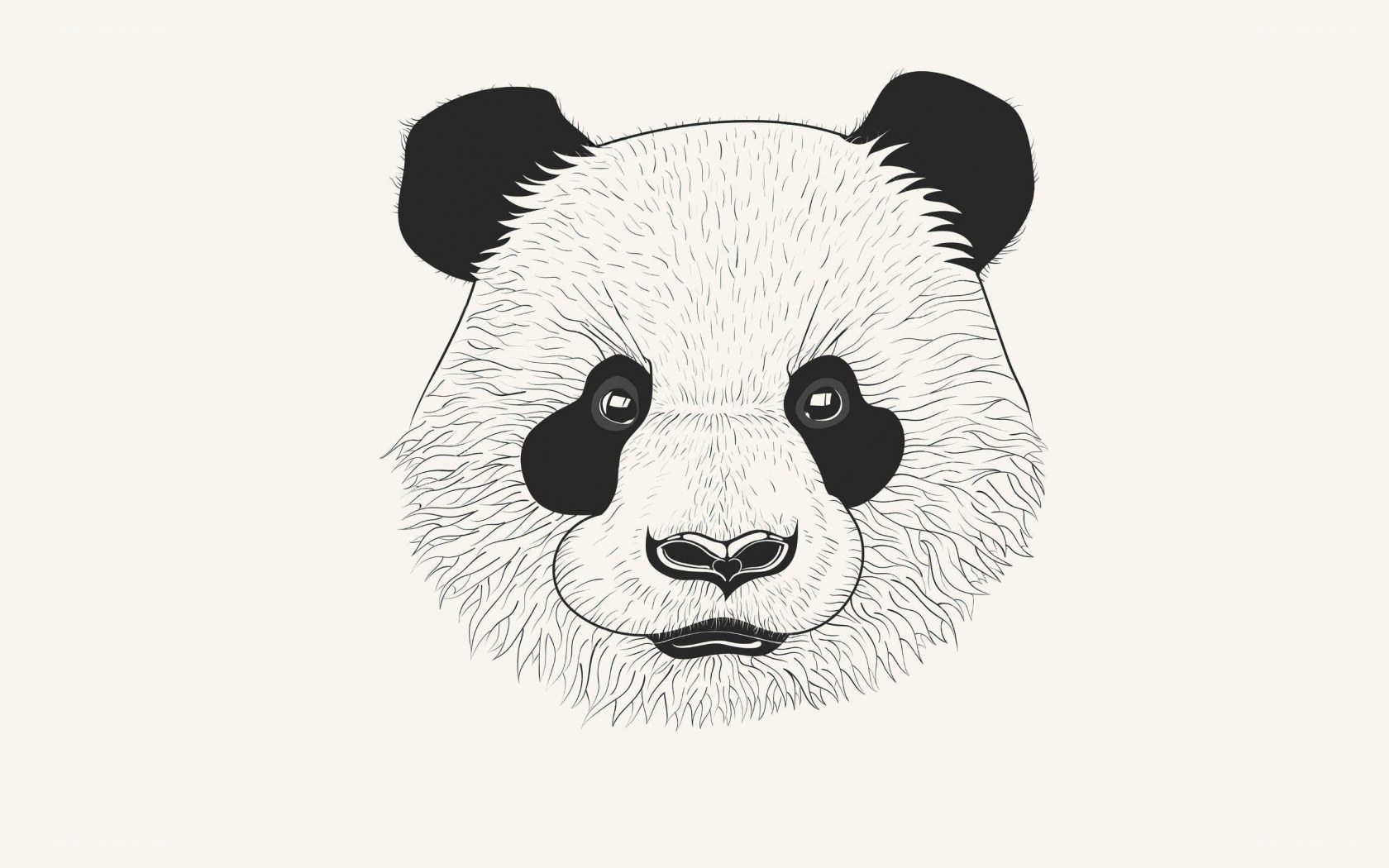 panda face illustration