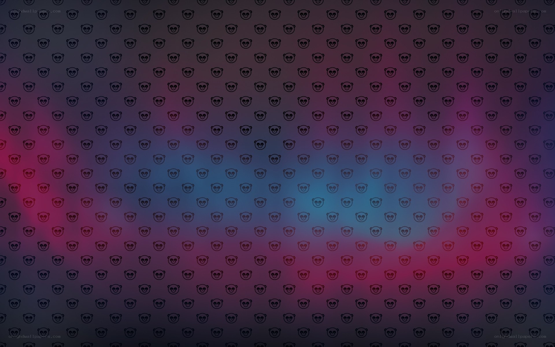 panda face pattern background