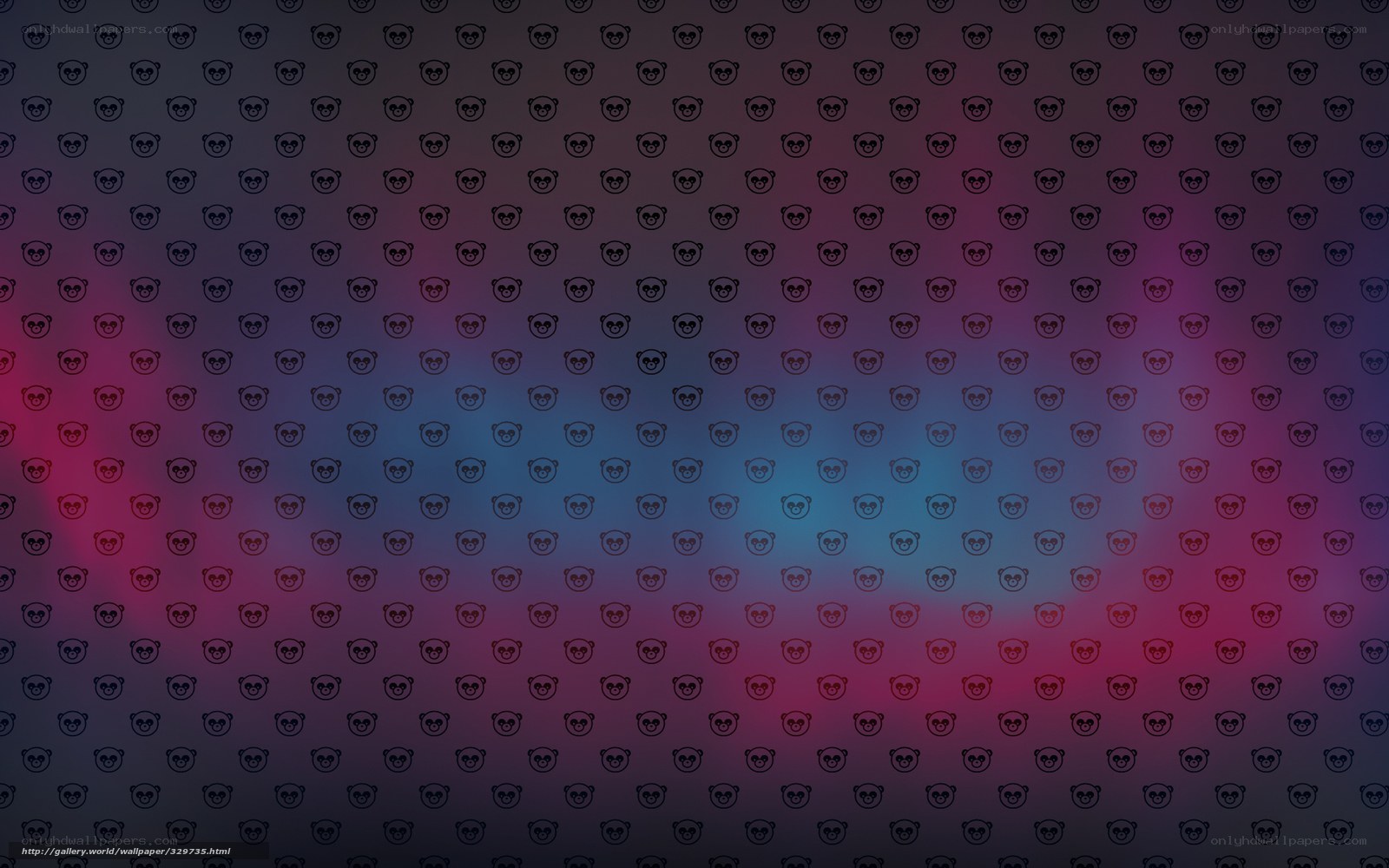 Panda face pattern wallpaper