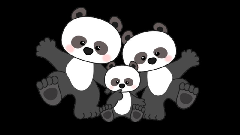 Panda Family Illustration