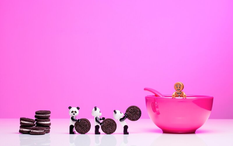 Panda Figures with Cookies