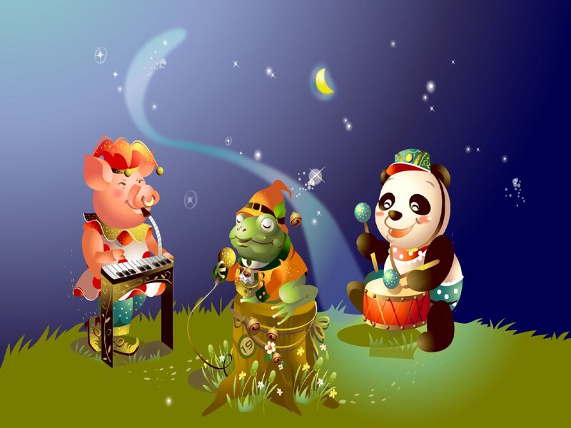 Panda Frog Pig Band