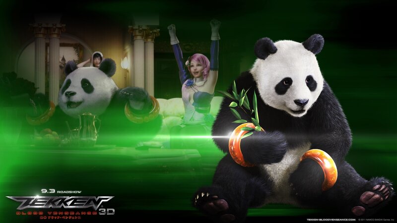 Panda Holding Bamboo — Green