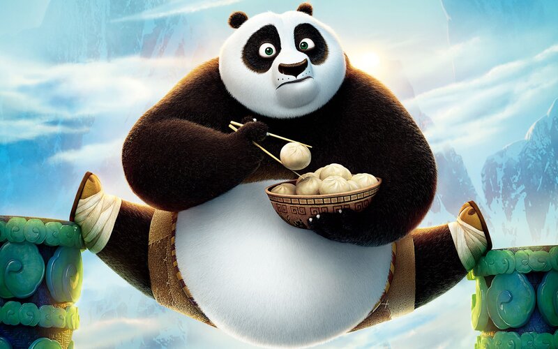 Panda Holding Dumplings