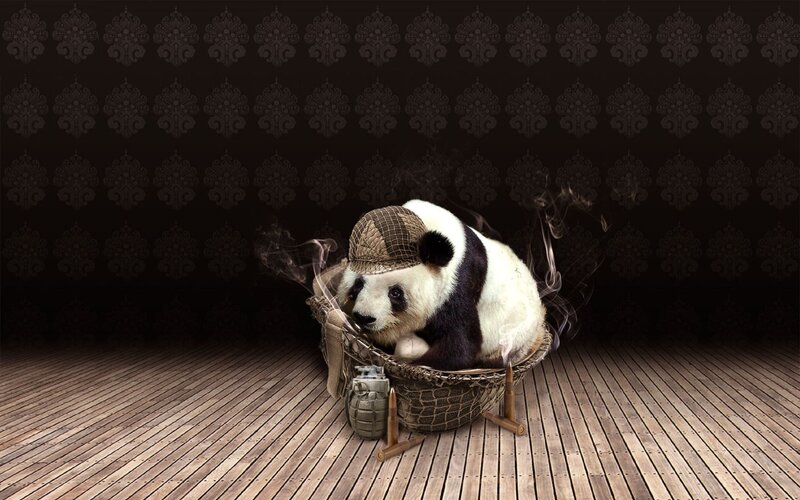 Panda in Basket