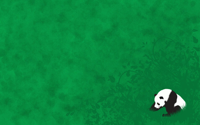 panda in green foliage