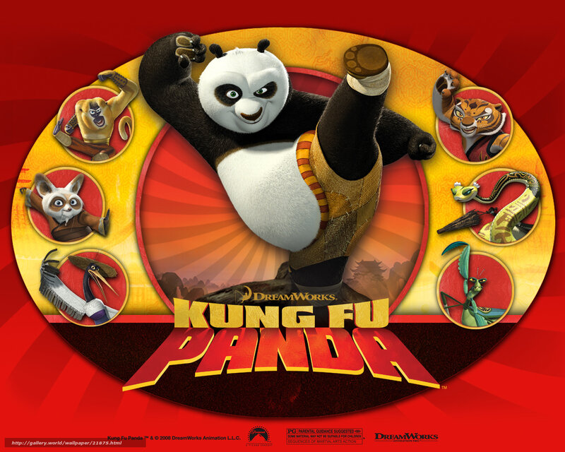 Panda in Martial Arts Pose — Red, Action-packed